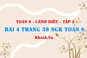 Bài 4 trang 38 Toán 8 Cánh Diều Tập 2